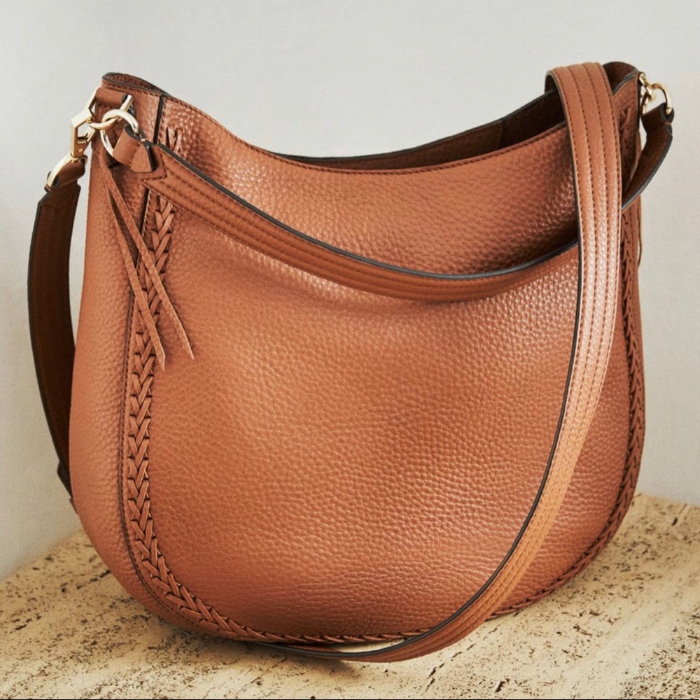 Rebecca Minkoff unlined convertible whipstitch hobo handbag